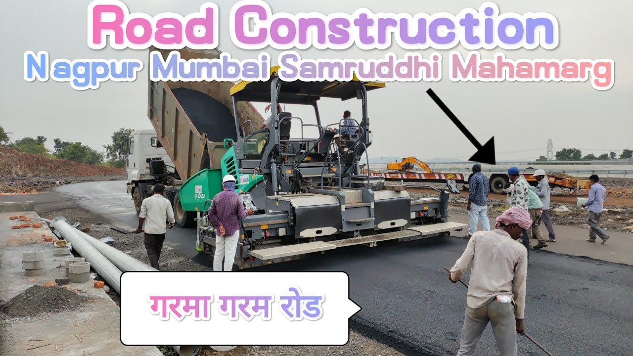 Road Construction in India | Asphalt Road | Nagpur Mumbai Samruddhi Highway