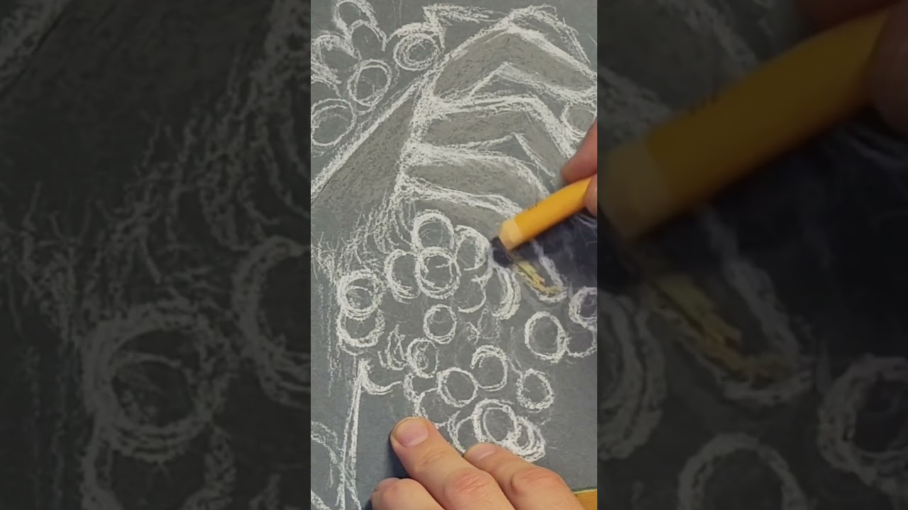 Disegniamo l'uva #stillife #drawing #arte #painting #howtodraw #shortvideo
