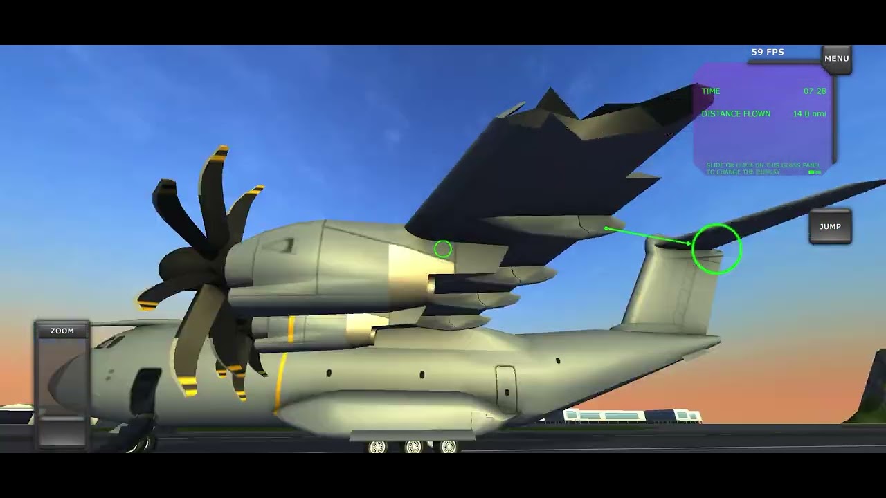 Make this into a crazy airplane story on a plane takes off with a broken wing after landing crashes