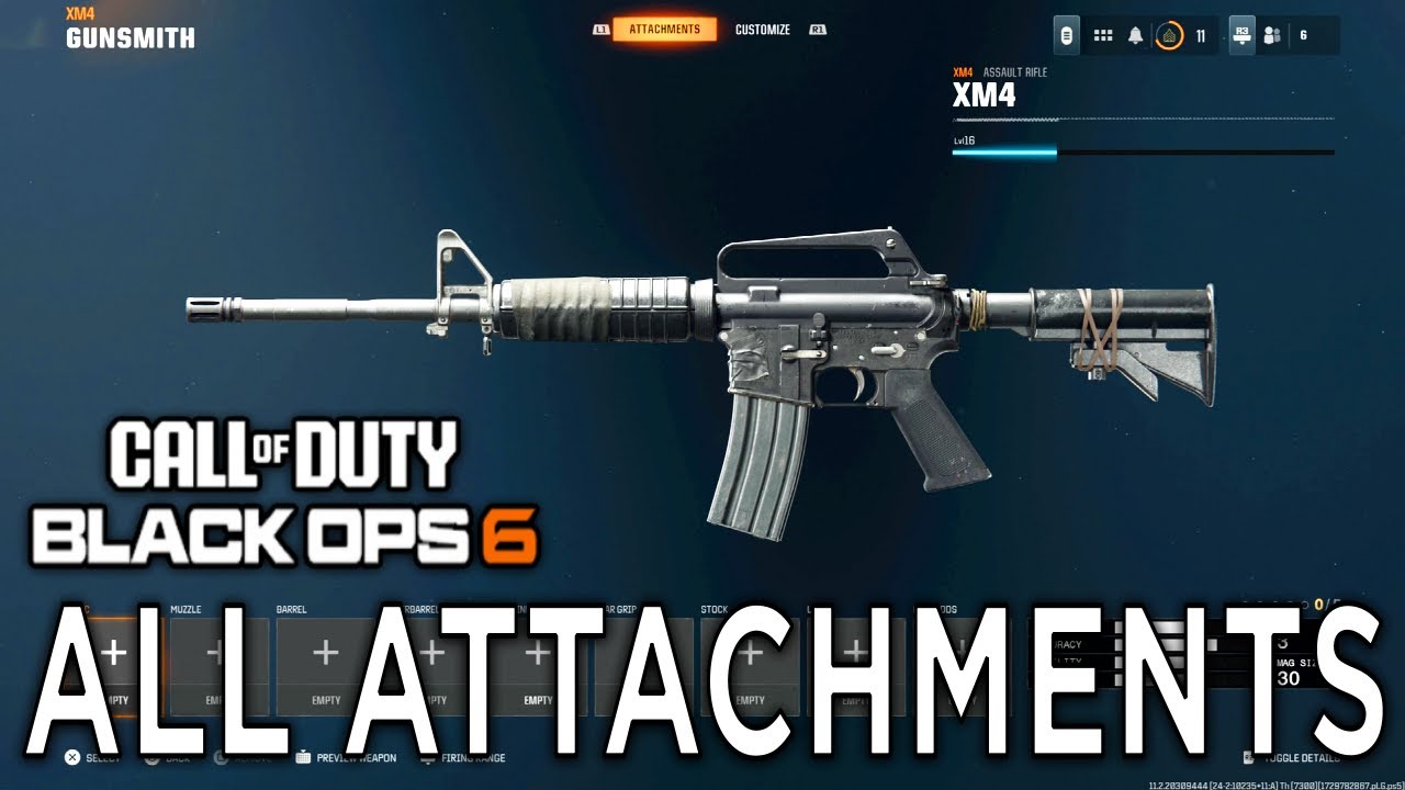 All Attachments of XM4 in Black Ops 6 Gunsmith Showcase