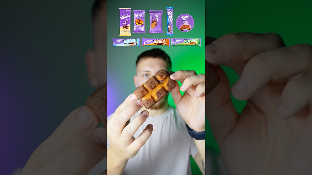 All flavors of milk #food #mukbang #chocolate #milka