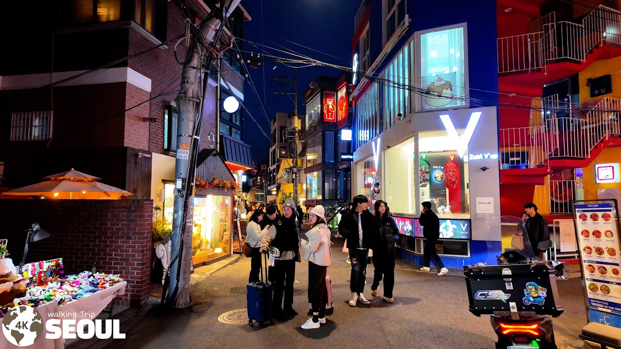 Walking from Hongdae Street to Yeonam-dong •[4k] Seoul, Korea