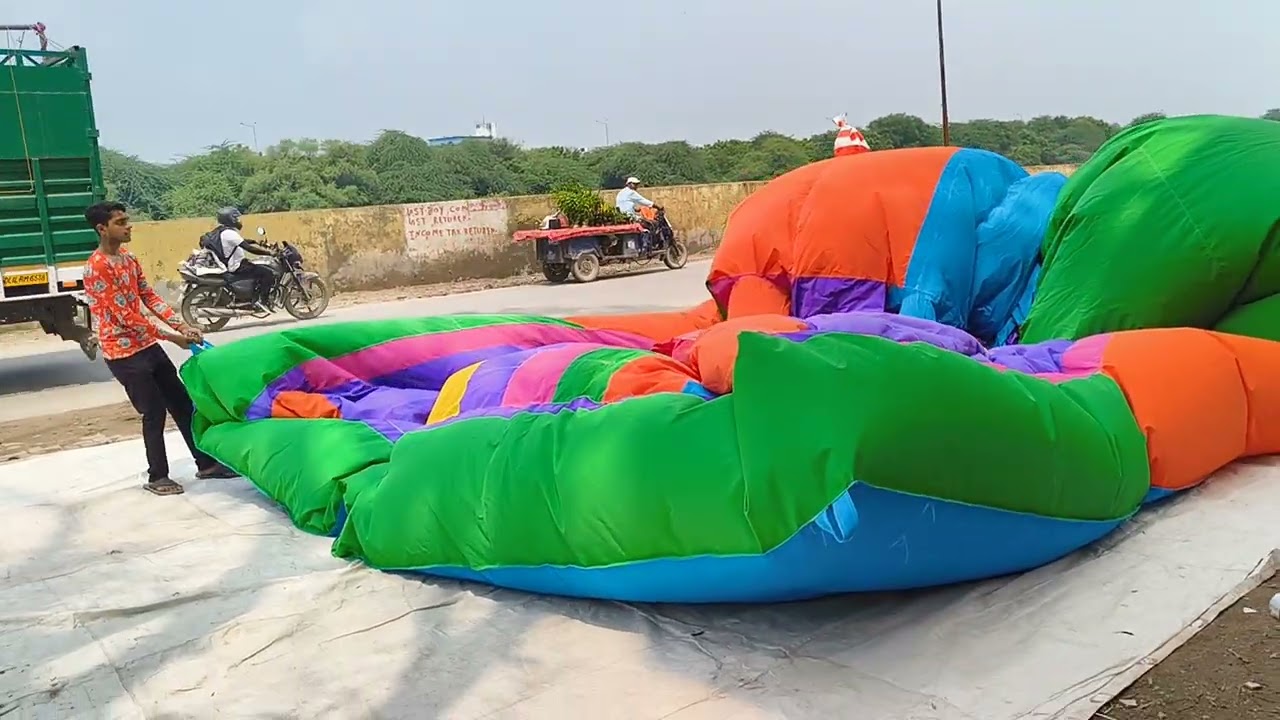 Mickey mouse jumping jhula trampoline park Paras inflatable 9625793407