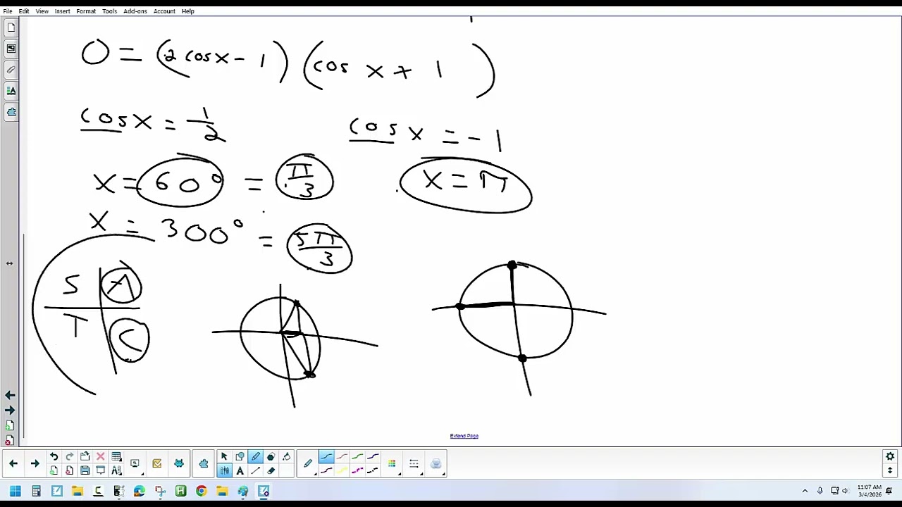 7.6 Solving Trigonometric Equations 3-4-26
