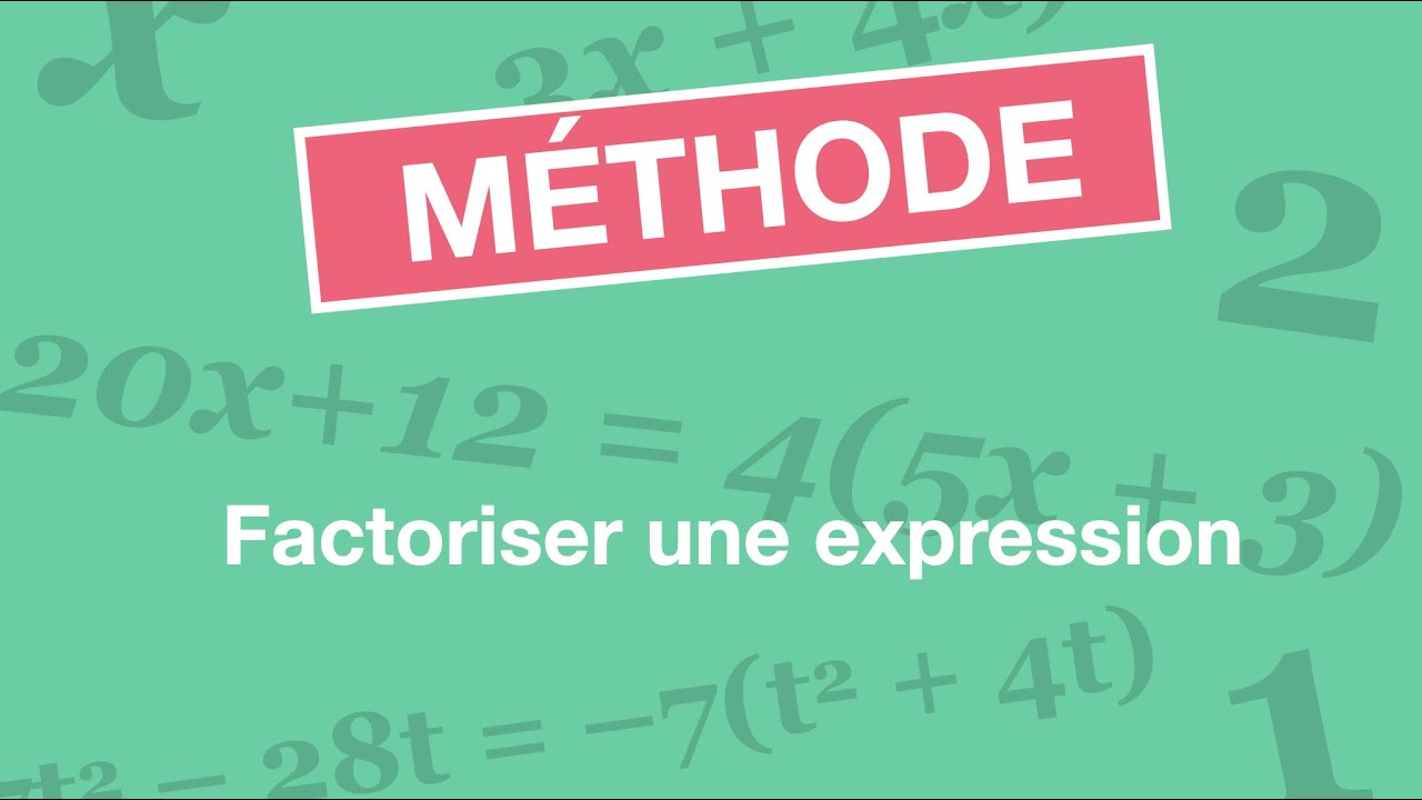 Factoriser une expression
