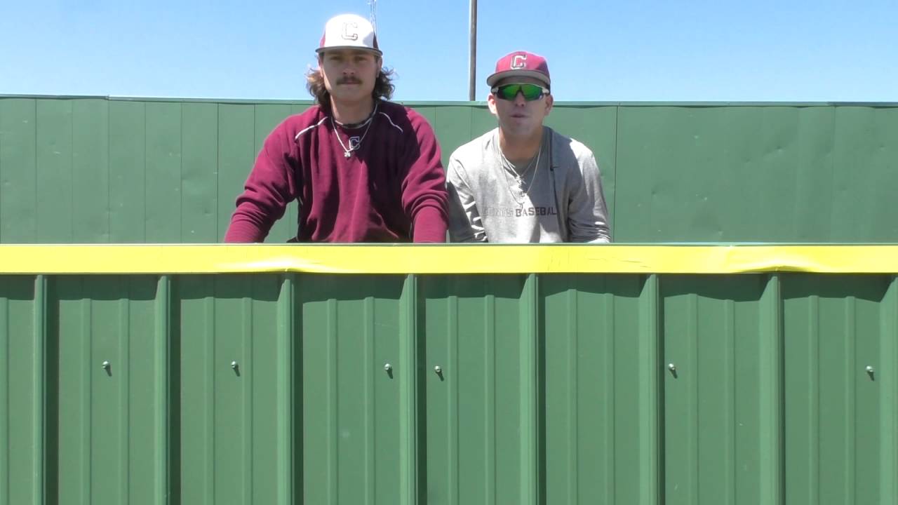 On the bump: Coach Tromba and Holden Novak