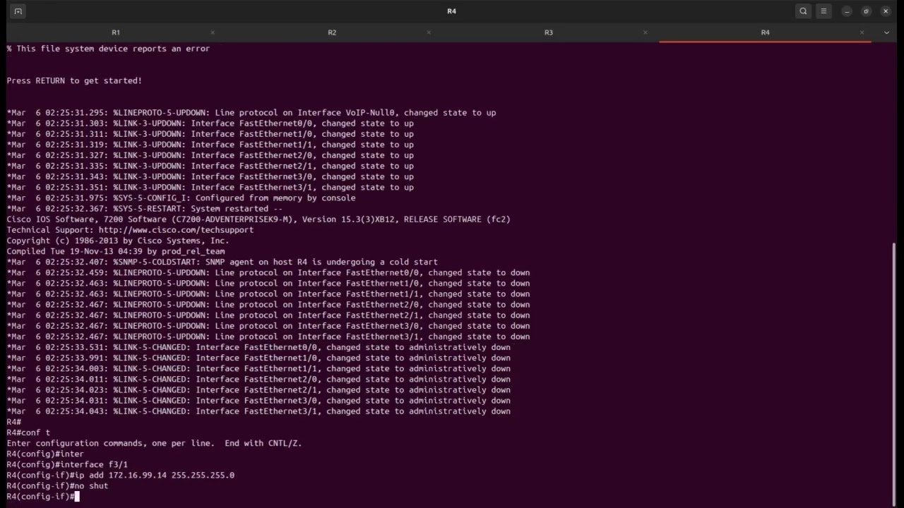 Automating A 4 Router OSPF Lab With Ansible