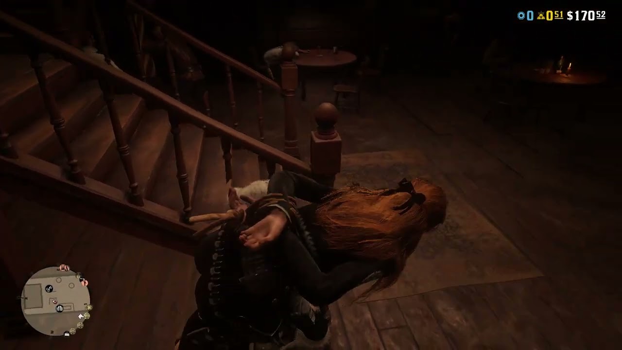 Red dead online Cowgirl hogtied after bar fight