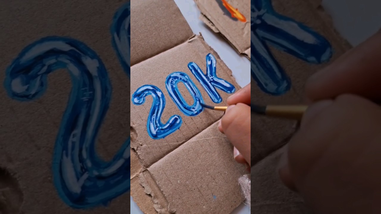 Painting 20K foil balloon🤗✨️&hearts;️ | Thankyou 😊#painting #artshorts #artist #gouache #shorts #grateful
