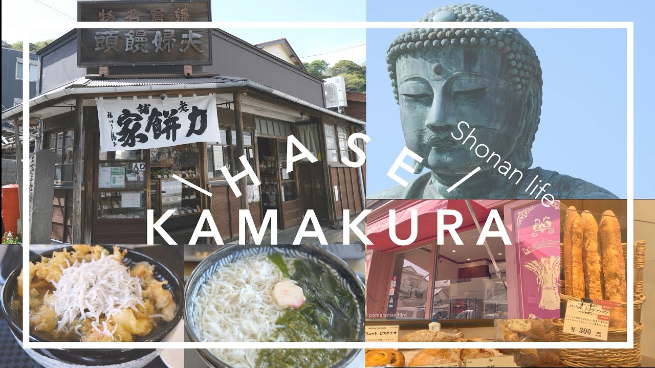 【湘南暮らし/鎌倉長谷】大仏/力餅家/パン屋/しらすかき揚げ/ブーランジェリーアンサンブル/長谷商店/高徳院/胎内観覧/和菓子/湘南 vlog6 #ポメさんポ #ポメ散歩 #pomesampo