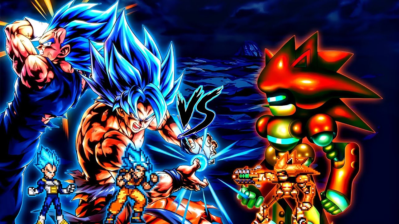 Fusion Vegito OP (Goku & Vegeta) VS Mecha Sonic V2 in Jump Force Mugen