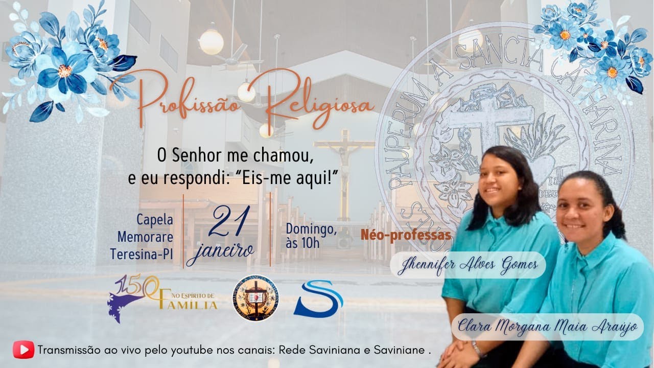 Profissão Religiosa das noviças Jheniffer Alves Gomes e Clara Morgana Maia.