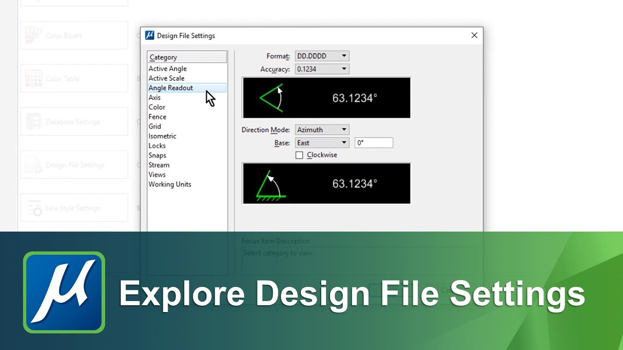 Part 4: Explore Design File Settings
