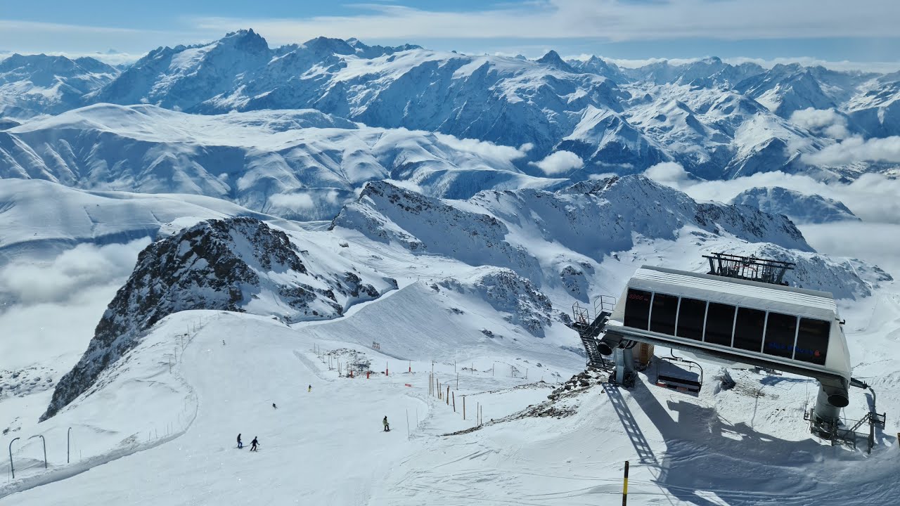 Snowboarding in Alpe d'Huez: Sarenne