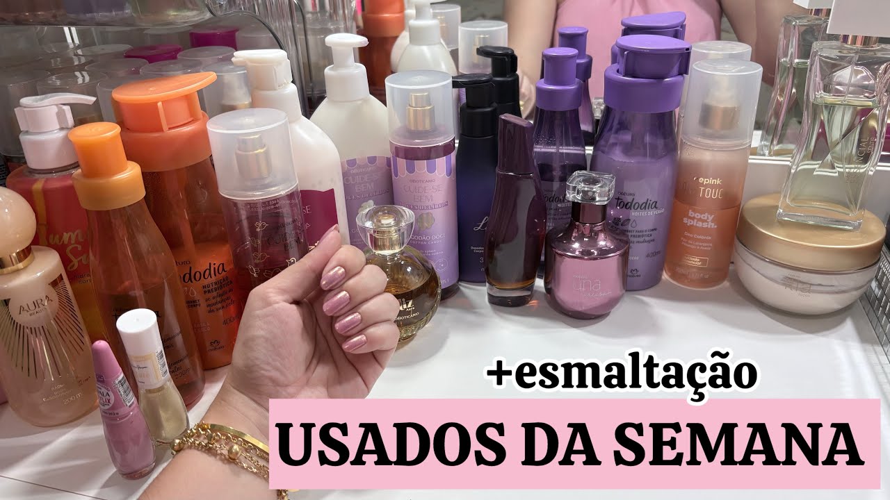 PERFUMES, HIDRATANTES E BODY SPLASH USADOS DA SEMANA + esmaltação 💖✨💅