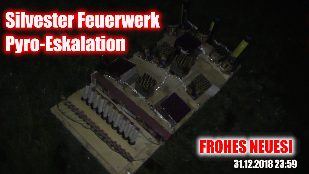 Silvester Null Uhr Feuerwerk - Pyro Eskalation!