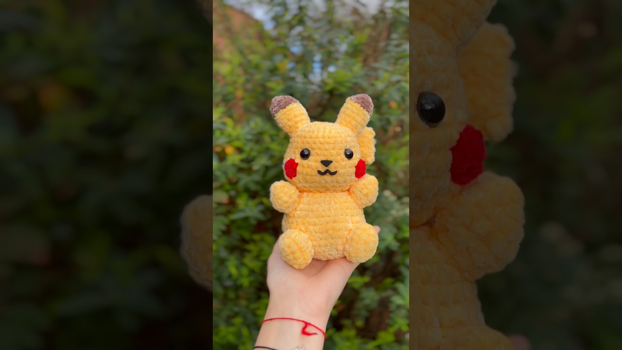 Crochet Pikachu 💛 The free pattern is available on my channel! ✨ #crochet #amigurumi #pokemon #reel