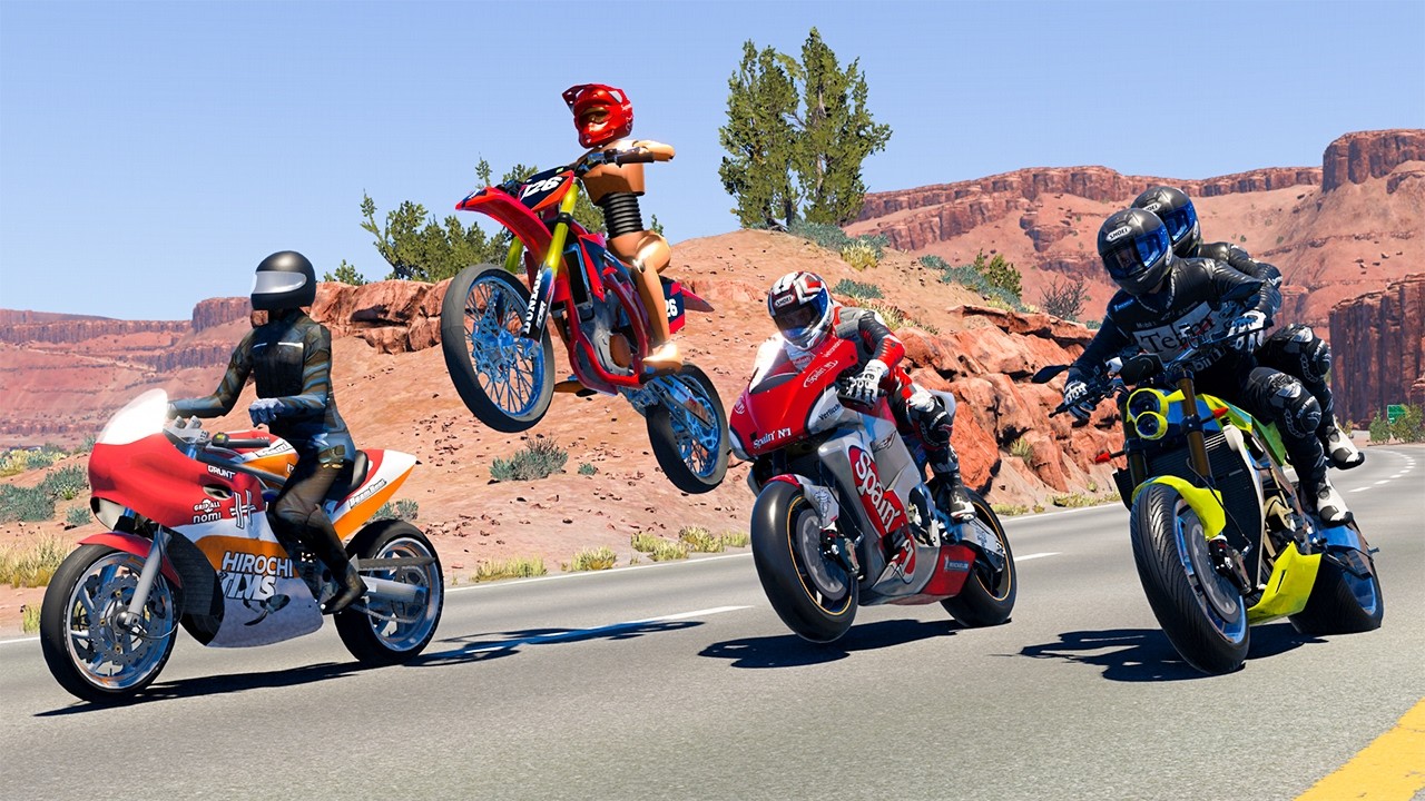 Motorbike Crashes #35 - BeamNG DRIVE | SmashChan