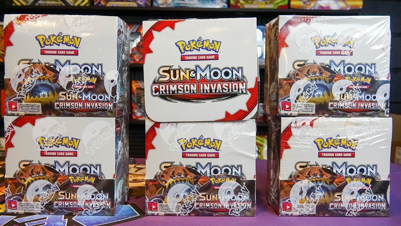 Opening 6 Pokemon Crimson Invasion Booster Boxes! (entire case)