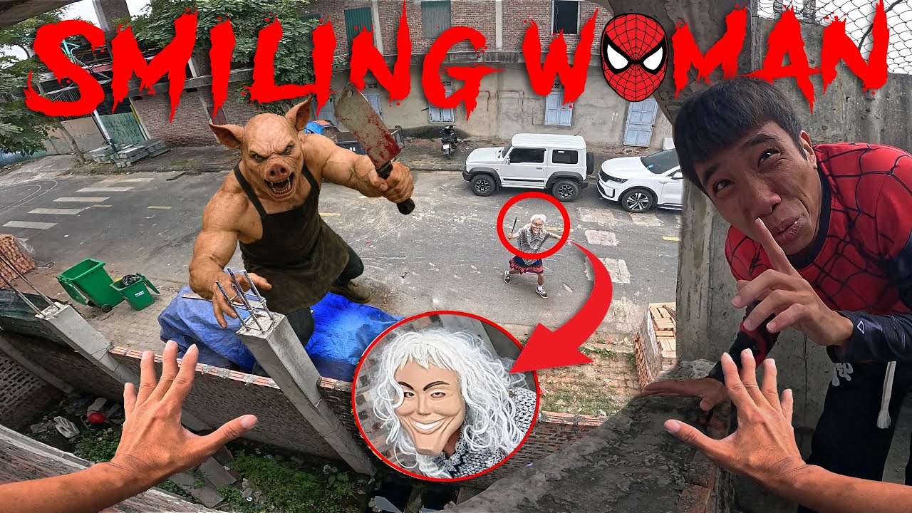 ESCAPING SMILING WOMAN 75.0 | Parkour Pov Horror Film| By B2F Viet Nam