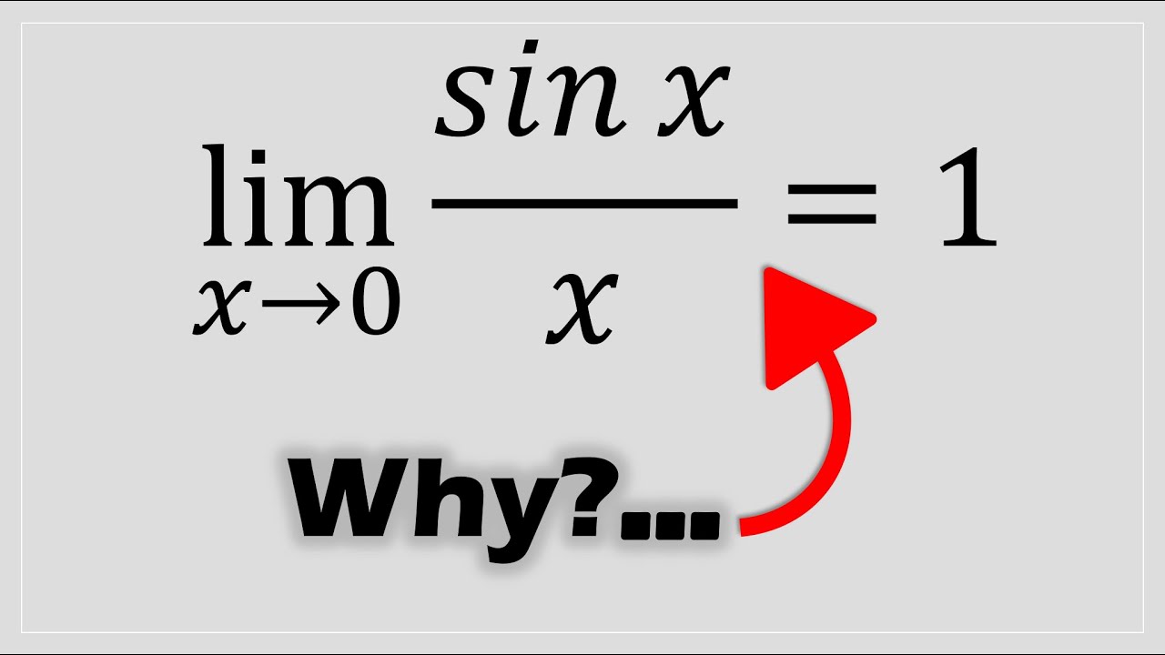 How to Find The Limit of sinx/x as x Approaches 0 Proof