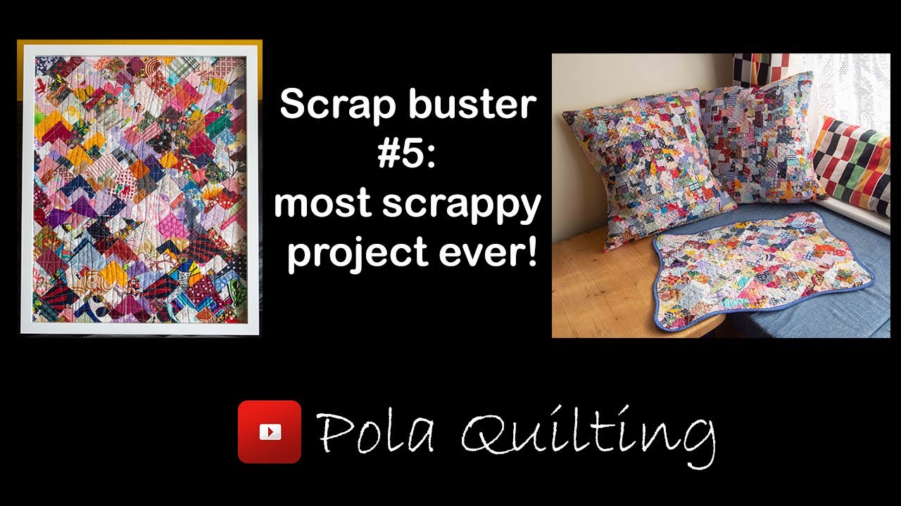 Scrap buster #5: most scrappy project ever! - leftover fabric ideas, easy patchwork.