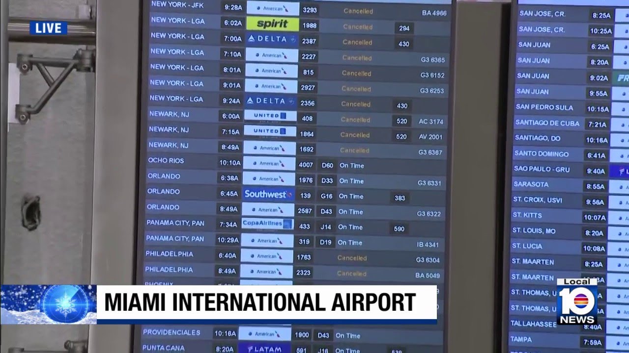 Cold front causes flight delays and cancelations