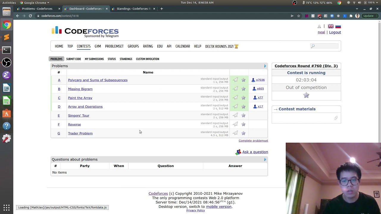Winning Codeforces Round 760 (Div. 3)