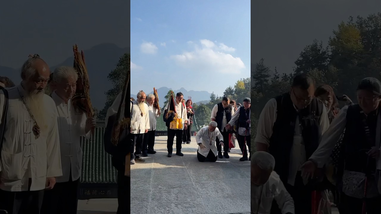 臺灣同胞，武當山玄帝祖庭謁祖的儀式感滿滿， 敬畏！ #武當山 #宮廟 #祈福
