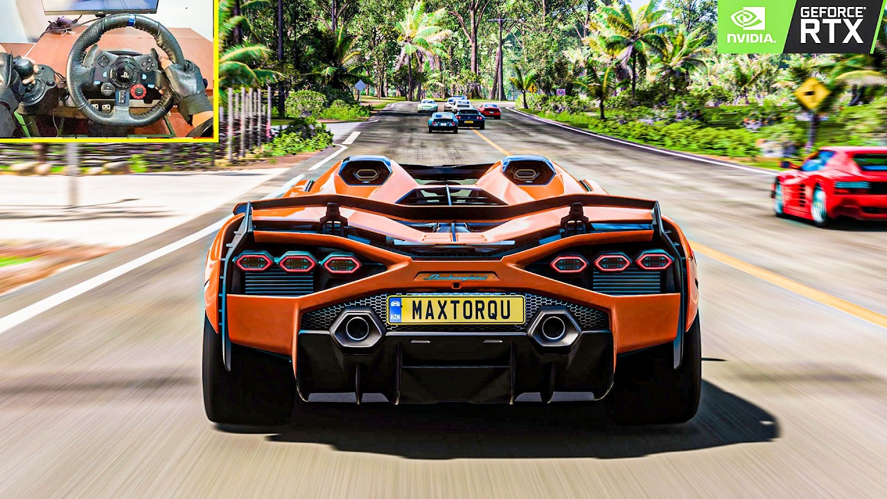 1910HP - LAMBORGHINI SIÁN ROADSTER - FORZA HORIZON 5 - LOGITECH G29 STEERING WHEEL GAMEPLAY