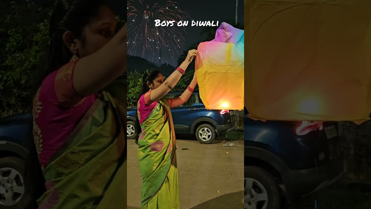 How celebrate Girls vs Boys on diwali💥💣🎆 #diwalicelebration #trending #shortsfeed