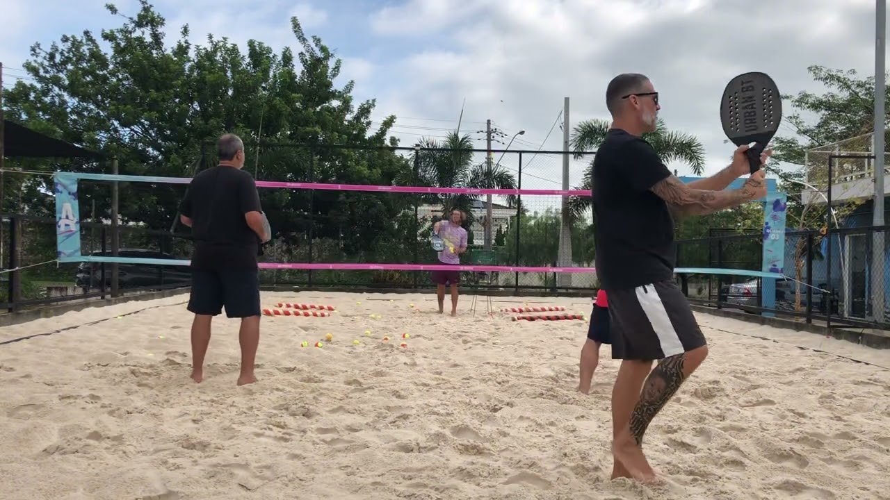 Aula de beach tennis na Arena S&eacute;rgio Cavalcante 27-01-2025