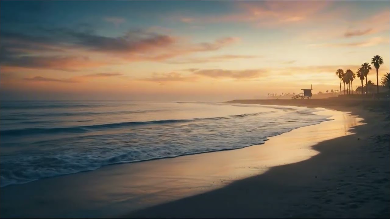 Relaxing Piano Music with Ocean Waves 🌊 Calm Beach Ambience for Sleep, Study & Stress Relief