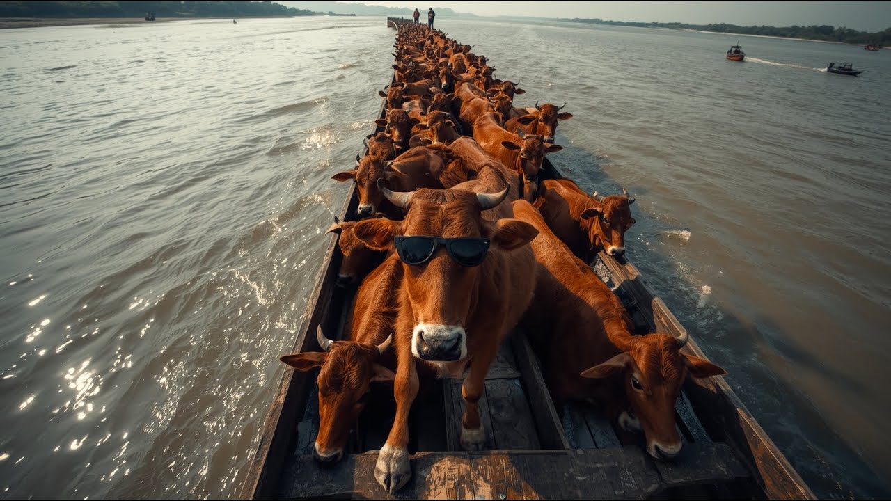 CRUCE DE VACAS PARIDAS, cow unloading