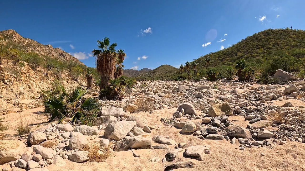 Dry river riding in Baja