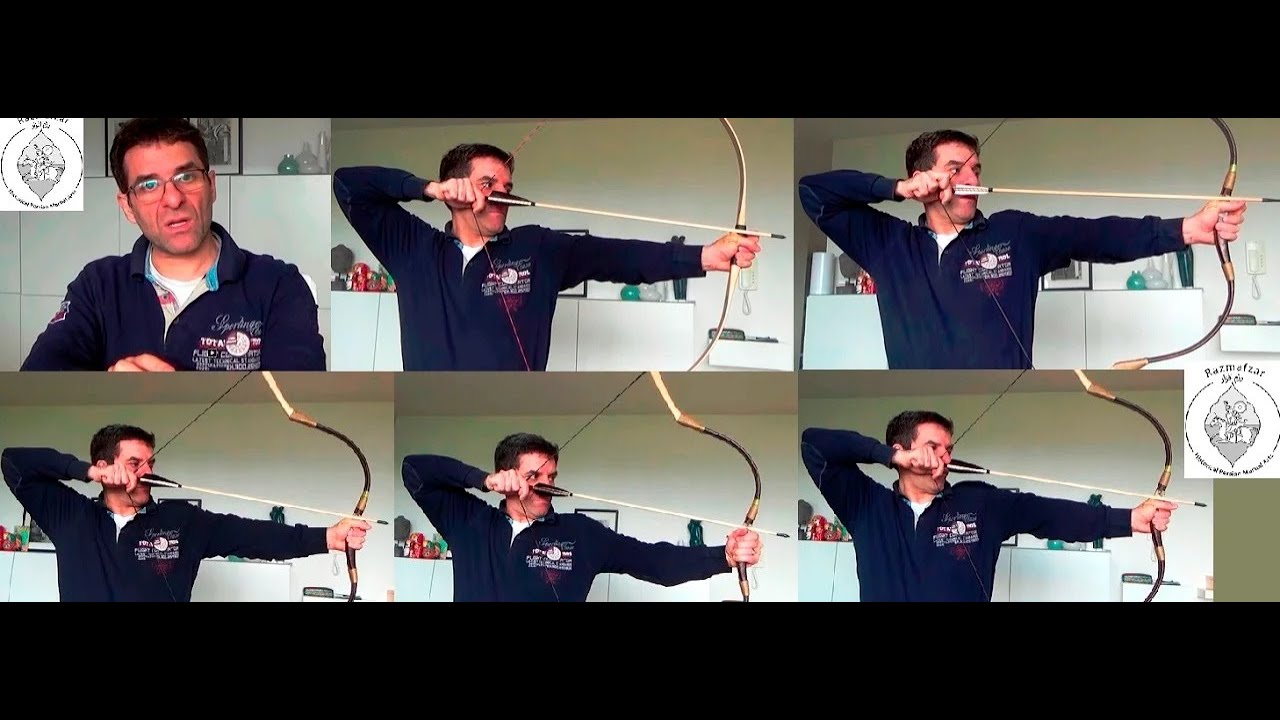 Five different methods of grasping a bow grip in Persian archery