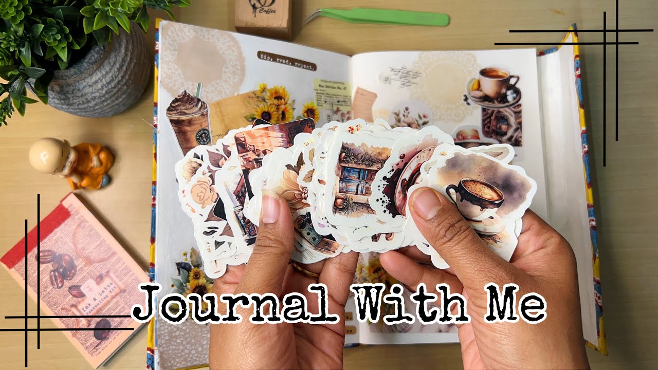 ASMR Journaling | Coffee Theme | Scrapbook Journal
