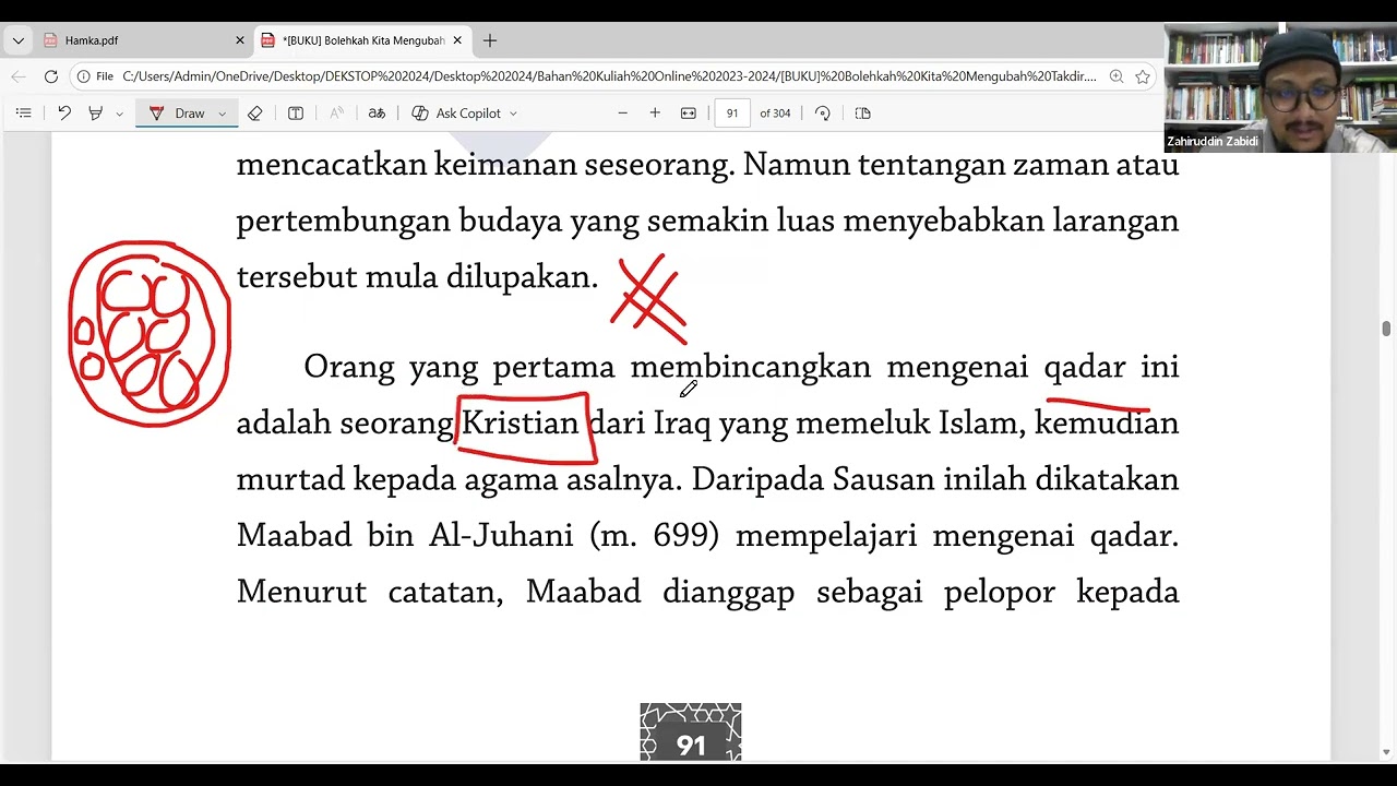 Kuliah JAA, Bedah Buku  Bolehkah Kita Mengubah Takdir. Oleh Ust Dr Zahiruddin Zabidi. Isnin 020226