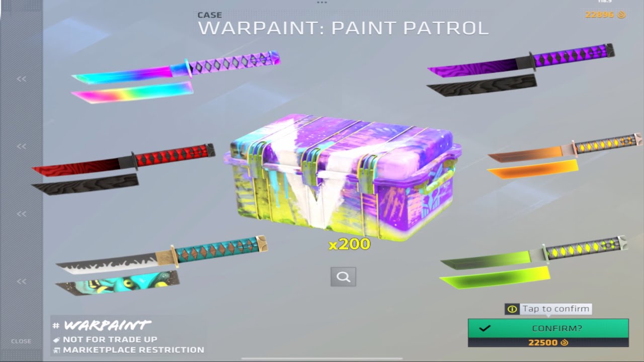 200+ WARPAINT CASES TO GET THE NEW KNIFE | Critical Ops 1.50