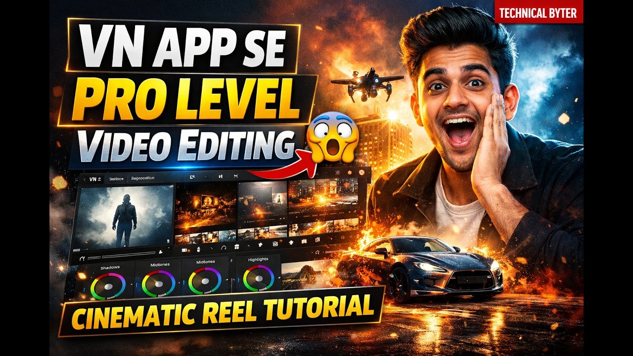 VN App Se Pro Level Video Editing 😱 | Technical Byter | Cinematic Reel Tutorial
