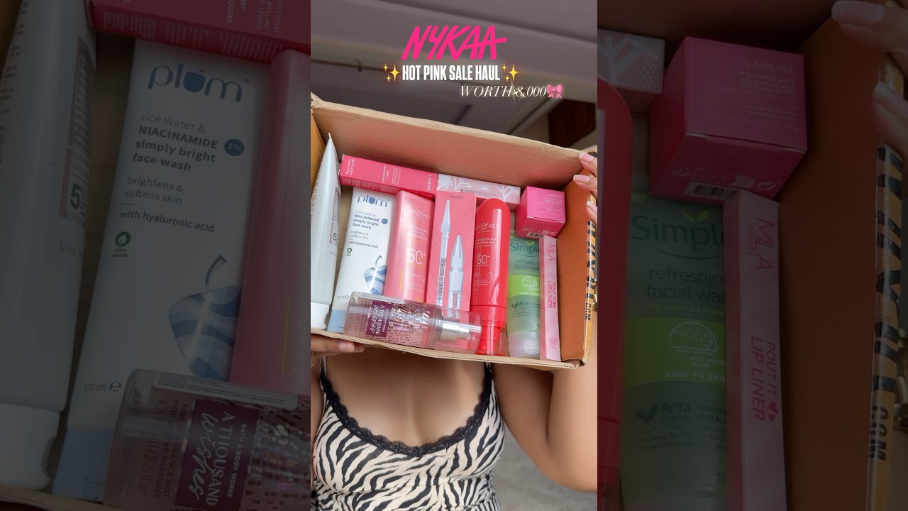 Nykaa hot pink sale worth ₹8000/-