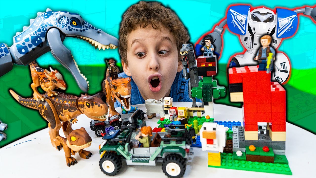 DINOSSAUROS INVADEM O MUNDO DO MINECRAFT - Vídeo Infantil - Paulinho e Toquinho