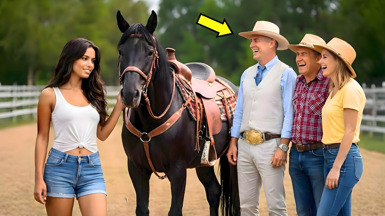 Se Rieron De La Joven Latina Cuando Dijo Que Domaría El Caballo… Hasta Que Subió Y Los Calló A Todos