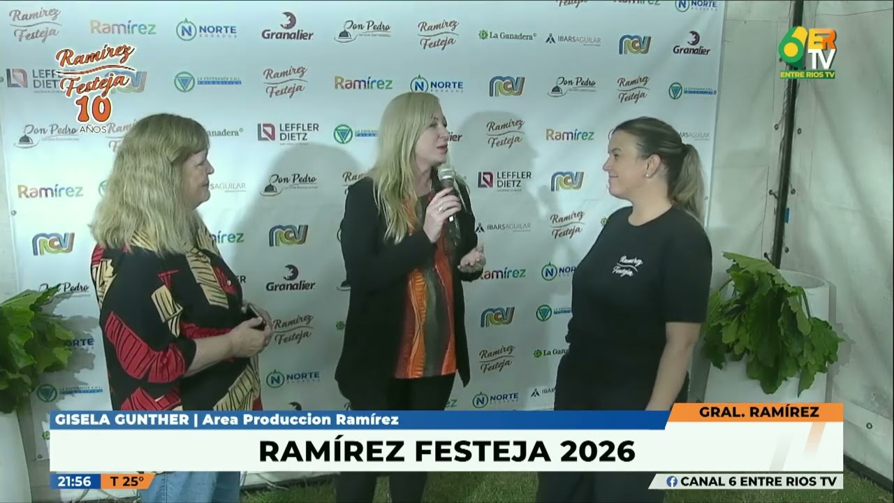 RAMIREZ FESTEJA - Mónica Brauer (Sec. de Gobierno) y Gisela Ghunter (Área Mpal. de Producción)