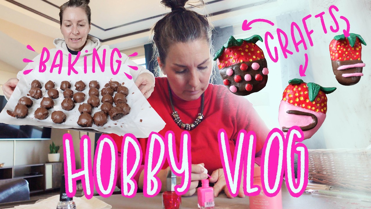 Making Air Dry Clay Magnets & A Sweet Treat for Valentine's Day | Hobby Vlog