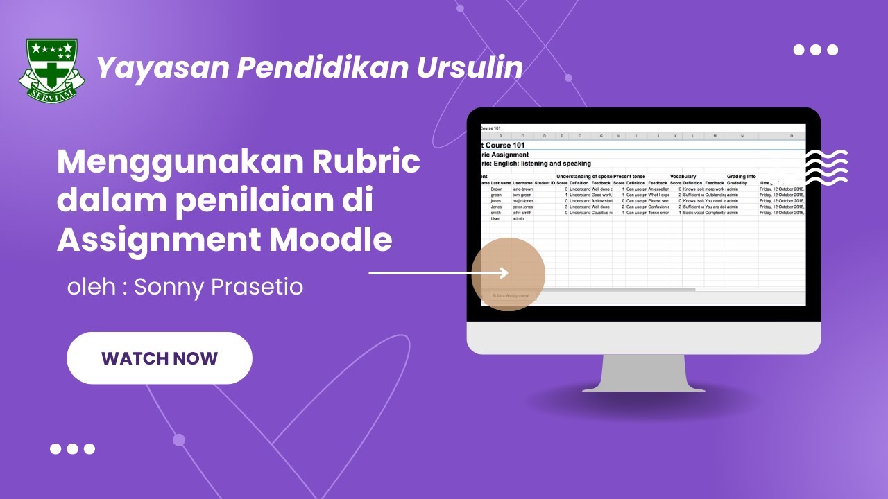 Penggunaan Rubric dalam metode penilaian pada Assignment di Moodle