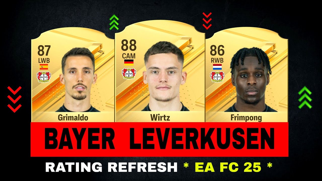 FC 25 | BAYER LEVERKUSEN PLAYER RATINGS 🔥🤯 | EA FC 25 | ft. Grimaldo, Wirtz, Frimpong