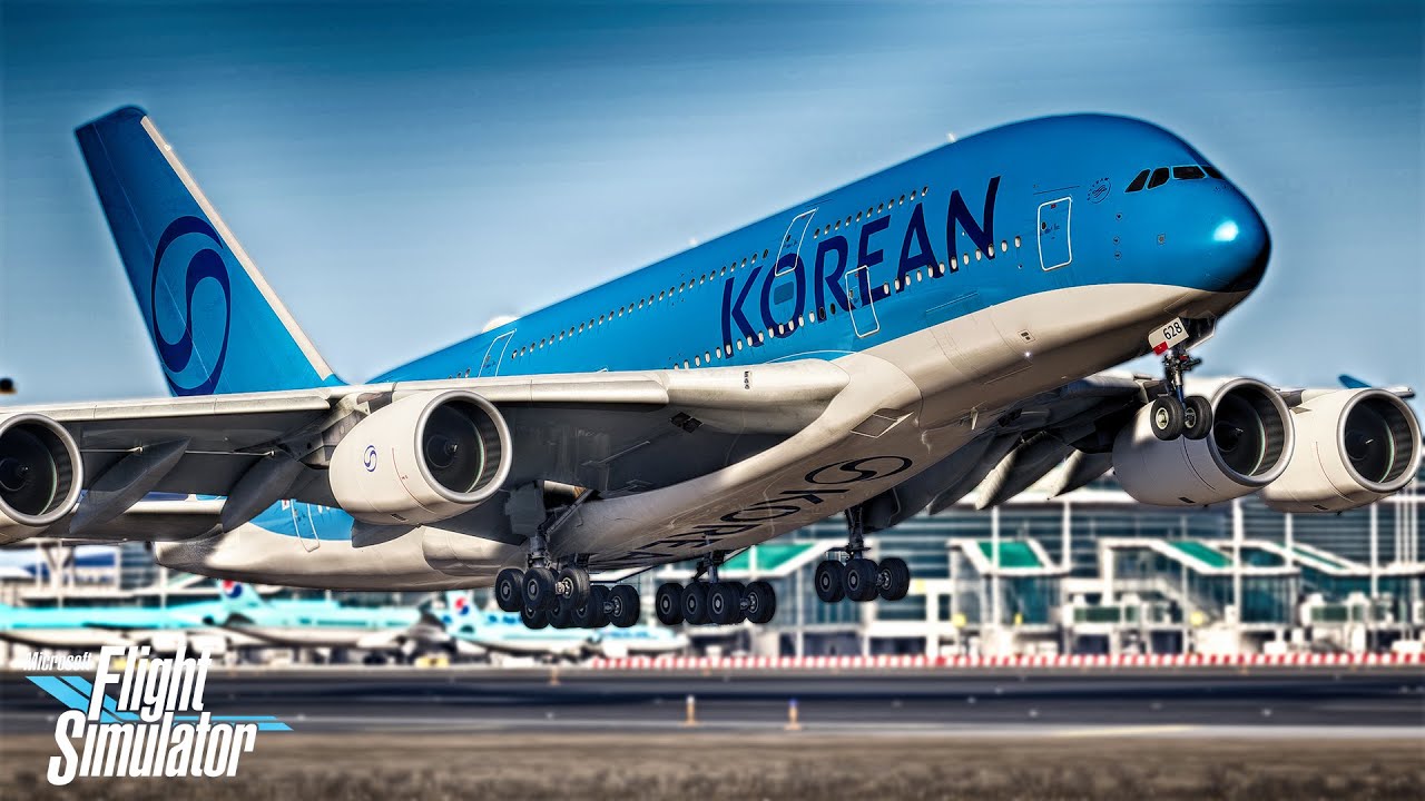 Seoul to New York Full Flight | Korean Air A380 | MSFS 2024