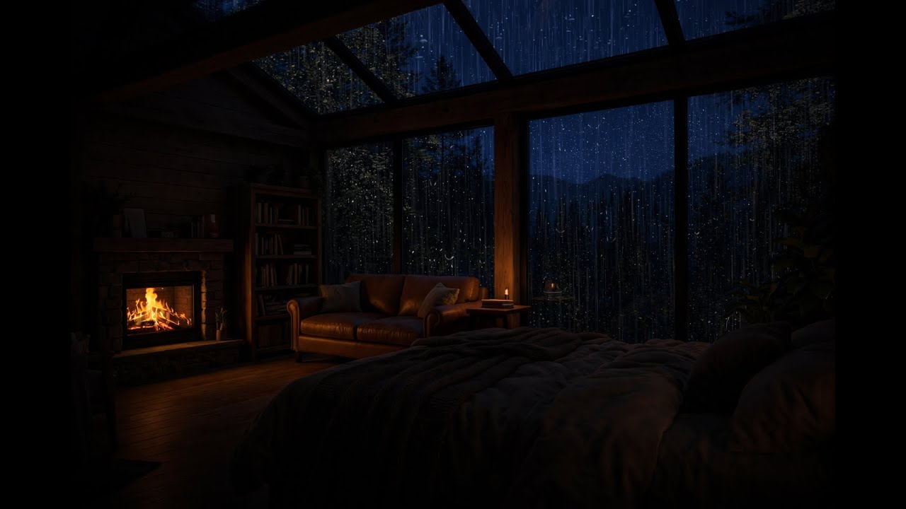 Cabin Rain Sounds for Deep Sleep 🌧️ Cozy Night Ambience (No Ads)