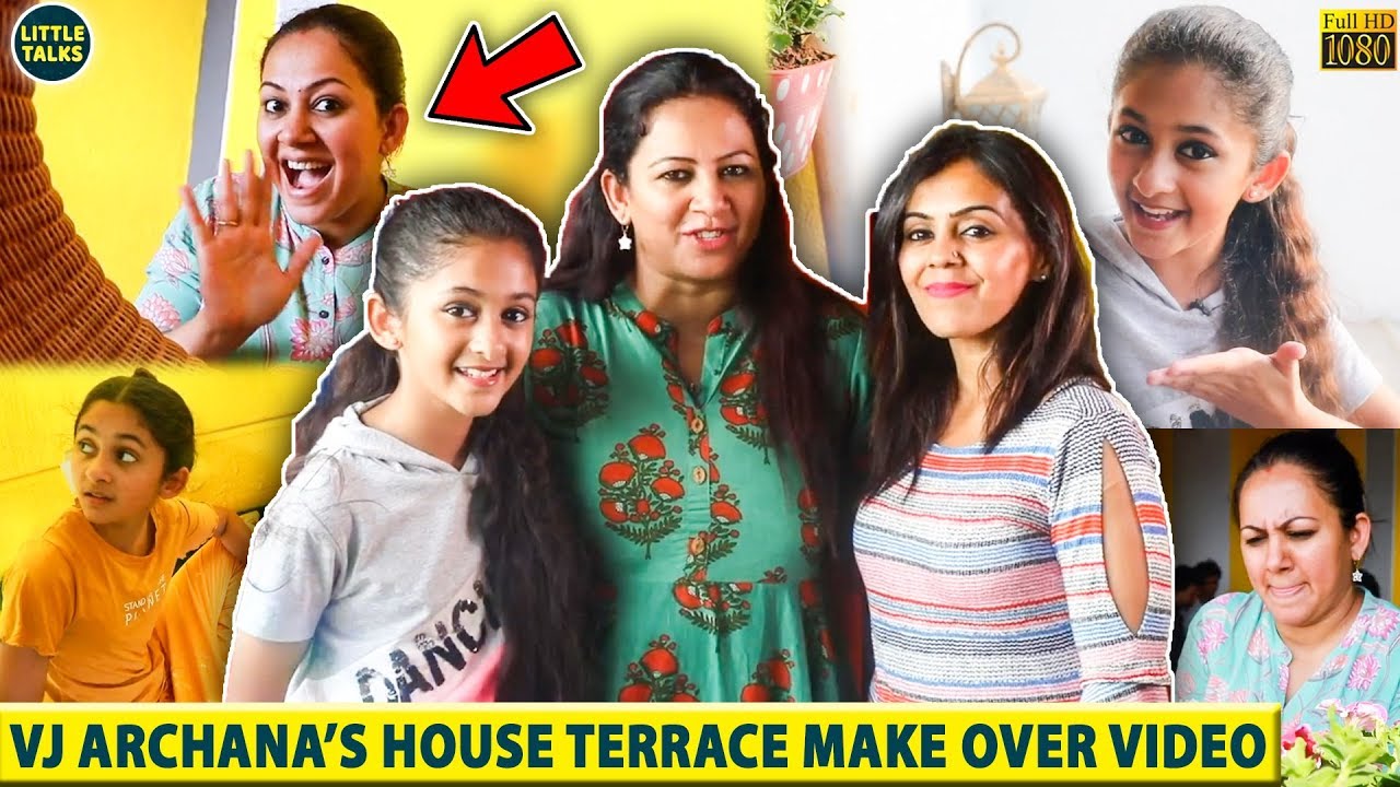 VJ Archana's House Terrace Make over Video - You Can't Miss it | VJ Archana House Tour | LittleTalks